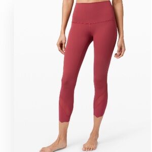 LULULEMON WUNDER UNDER SCALLOPED HEM HIGH RISE CROP 23” LEGGINGS